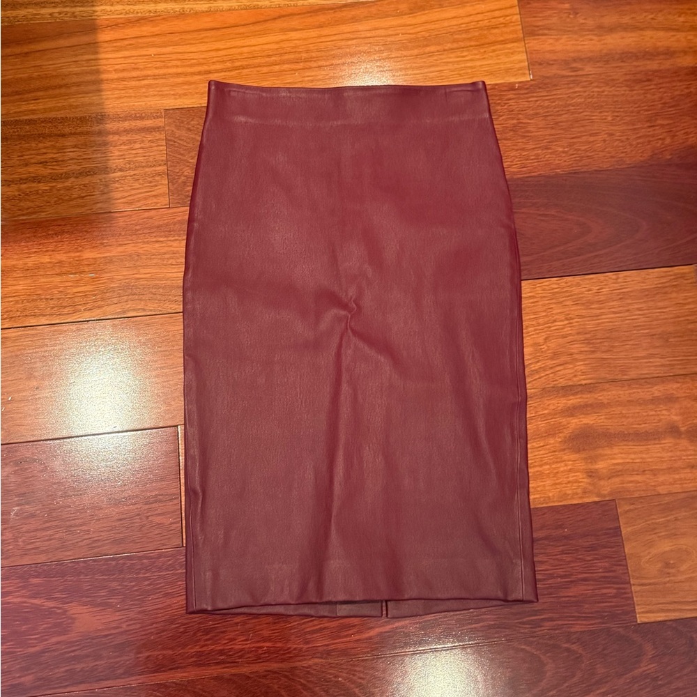 Theory Burgundy Pencil Skirt